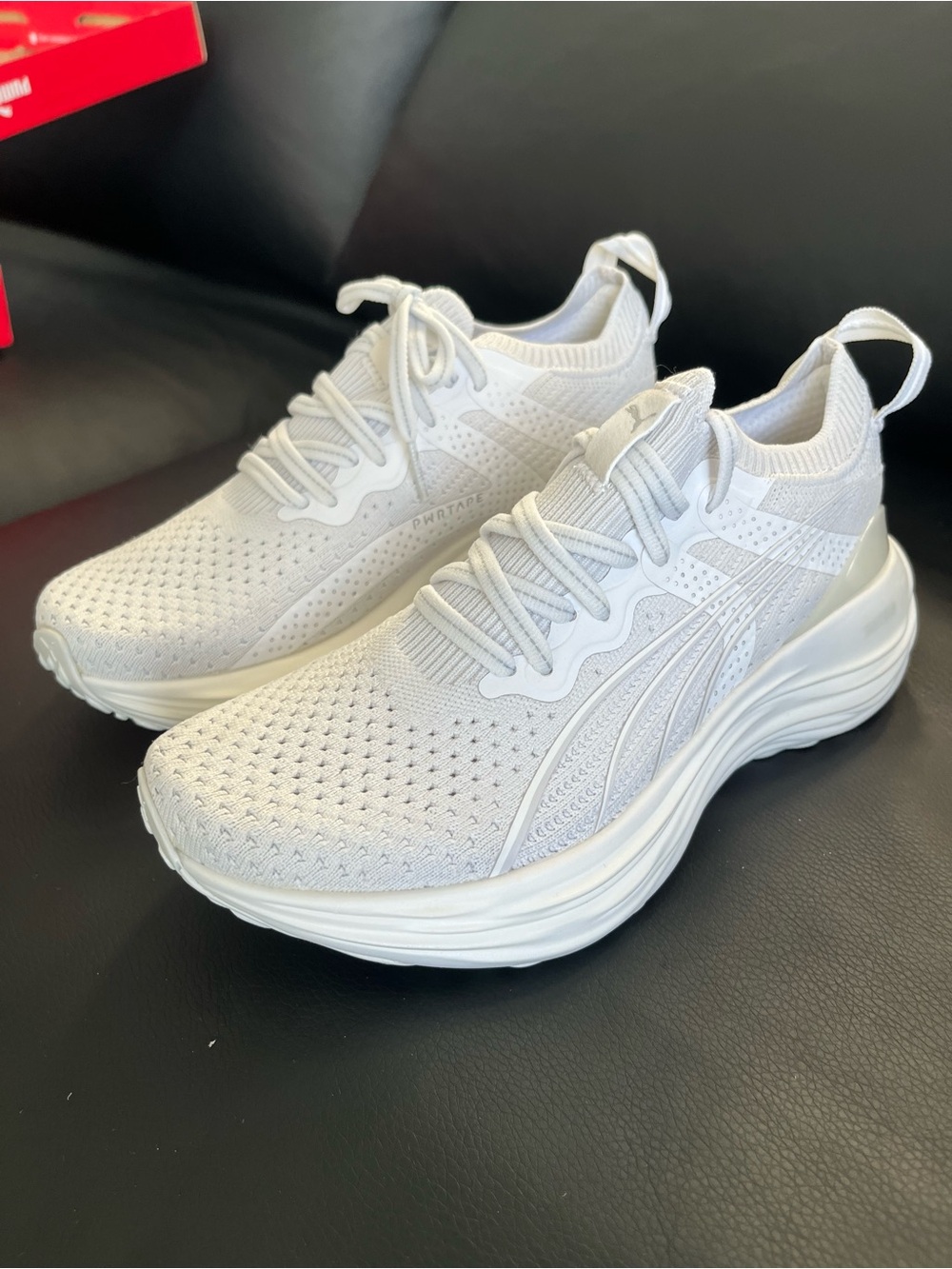 Puma ForeverRun Nitro White Knit Women’s Running Shoes Size 5.5